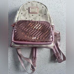 Disney Princess Loungefly Pink Sequin Mini Backpack